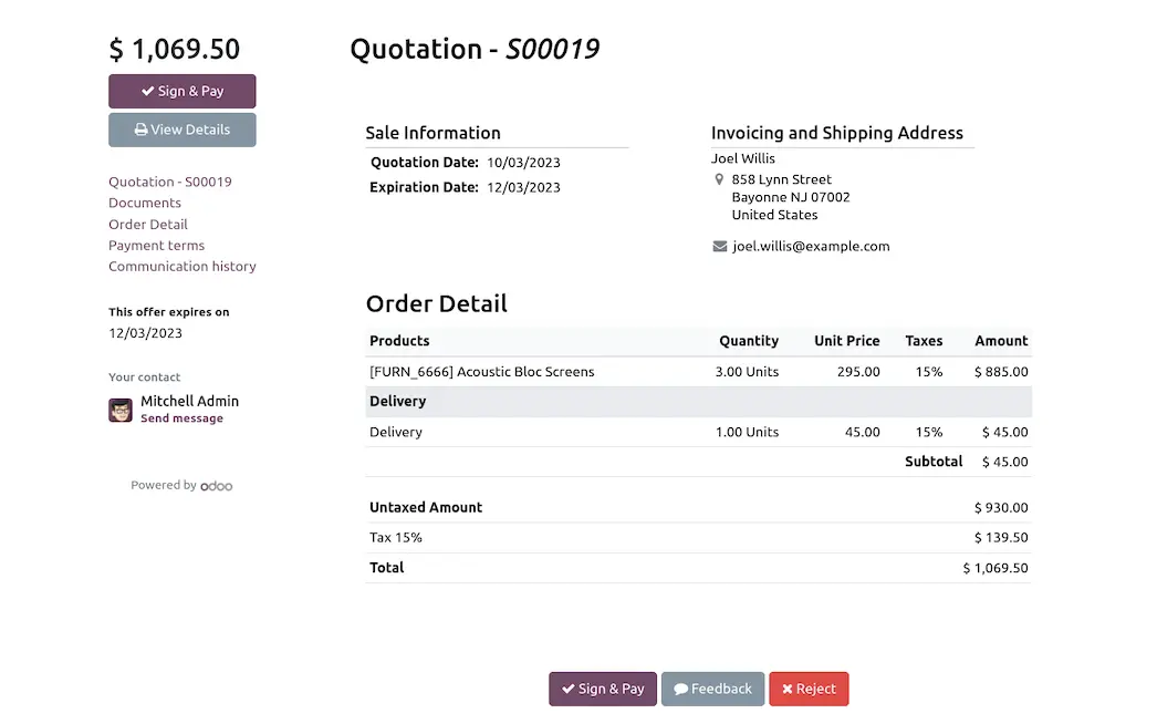 odoo sales app odoo sales app