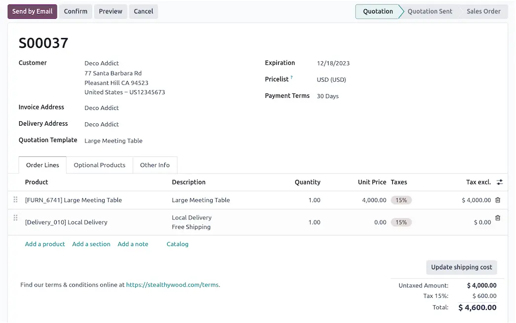 odoo sales app odoo sales app