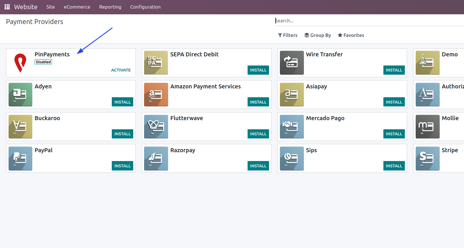 Select PinPayment
